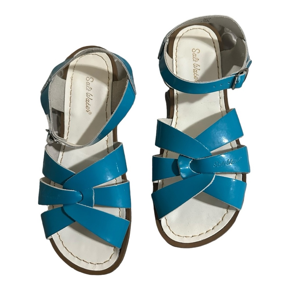 Turquoise Patent Leather Sandals